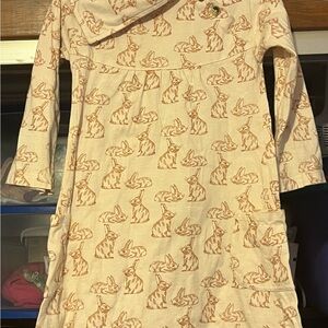 Kate Quinn size 3t 2019 Sketched Bunnies Lounge Dress Cotton